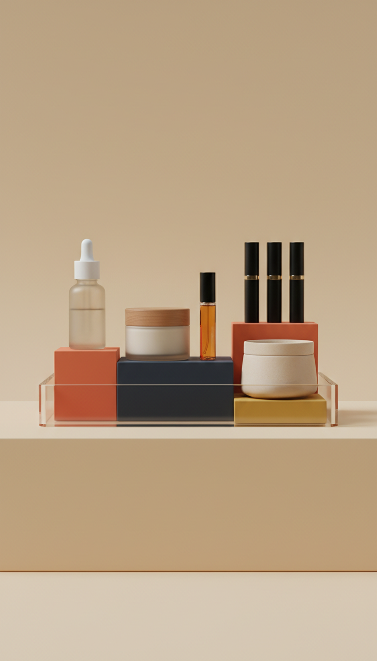 Cosmetic Organizer Divided Tray